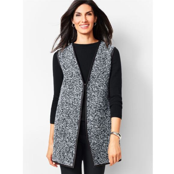 Talbots Jackets & Blazers - Talbots Boucle Tweed Wool Blend Vest Size S NWT